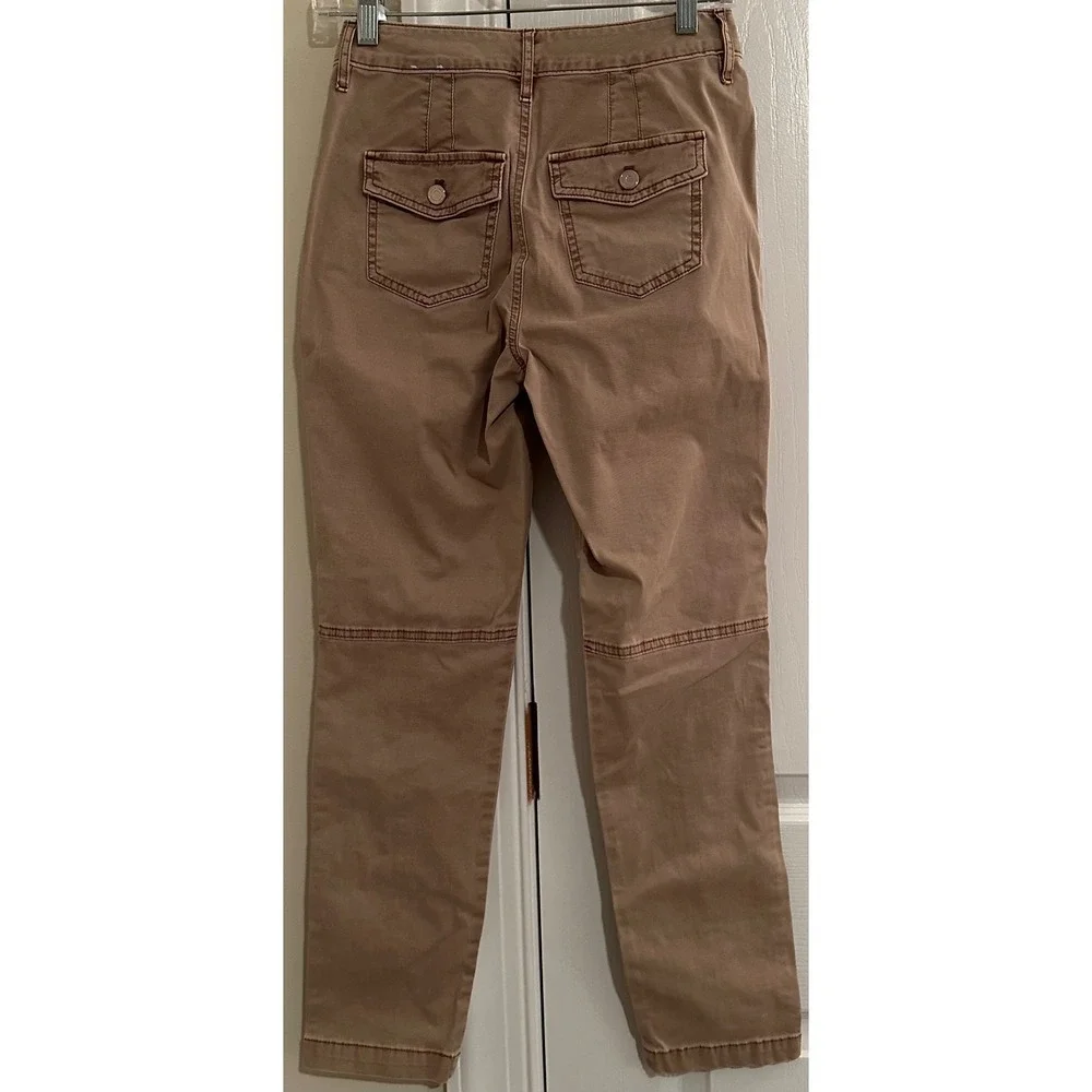 White House Black Market The Pret-A-Jet Tan High Rise Utility Pants Womens 0 - Picture 4 of 5